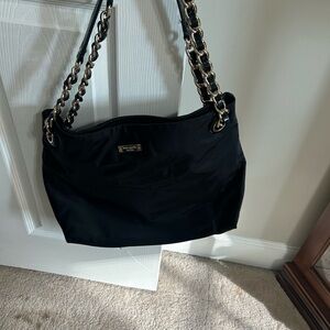 Kate Spade Black Hobo Bag with Chain Straps